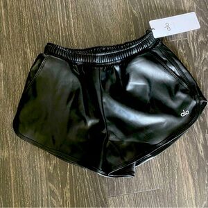 All leather shorts